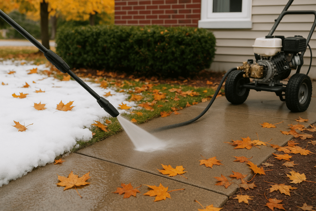 Why Autumn Leaves and Winter Snow Make Fall the Best Time for Power Washing